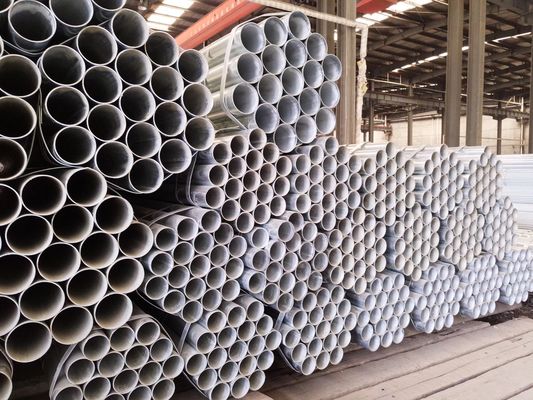 6m 12m गर्म डुबकी जस्ती मचान ट्यूब जस्ता 40-600g/M2